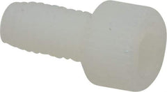Made in USA - #10-32 UNF Hex Socket Drive, Socket Cap Screw - Grade 6/6 Nylon, Uncoated, Fully Threaded, 3/8" Length Under Head - Apex Tool & Supply