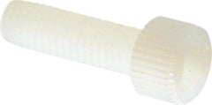Made in USA - #10-32 UNF Hex Socket Drive, Socket Cap Screw - Grade 6/6 Nylon, Uncoated, Fully Threaded, 5/8" Length Under Head - Apex Tool & Supply