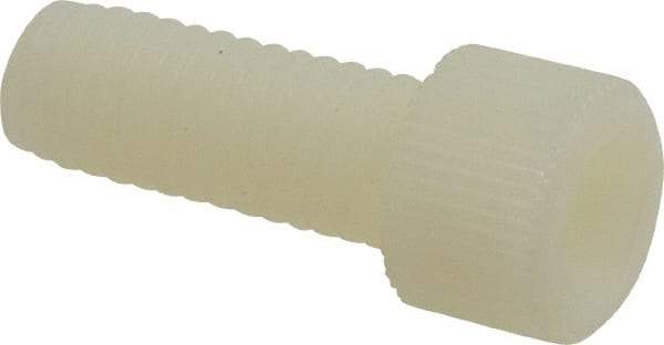 Made in USA - 3/8-16 UNC Hex Socket Drive, Socket Cap Screw - Grade 6/6 Nylon, Uncoated, Fully Threaded, 1" Length Under Head - Apex Tool & Supply