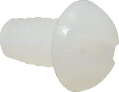 Made in USA - #6-32 UNC, 1/4" Length Under Head Slotted Drive Machine Screw - Round Head, Grade 6/6 Nylon, Uncoated, Without Washer - Apex Tool & Supply