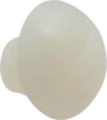 Made in USA - 1/4-20 UNC, 1/4" Length Under Head Slotted Drive Machine Screw - Round Head, Grade 6/6 Nylon, Uncoated, Without Washer - Apex Tool & Supply