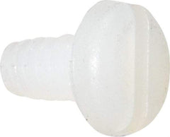 Made in USA - #4-40 UNC, 3/16" Length Under Head Slotted Drive Machine Screw - Pan Head, Grade 6/6 Nylon, Uncoated, Without Washer - Apex Tool & Supply