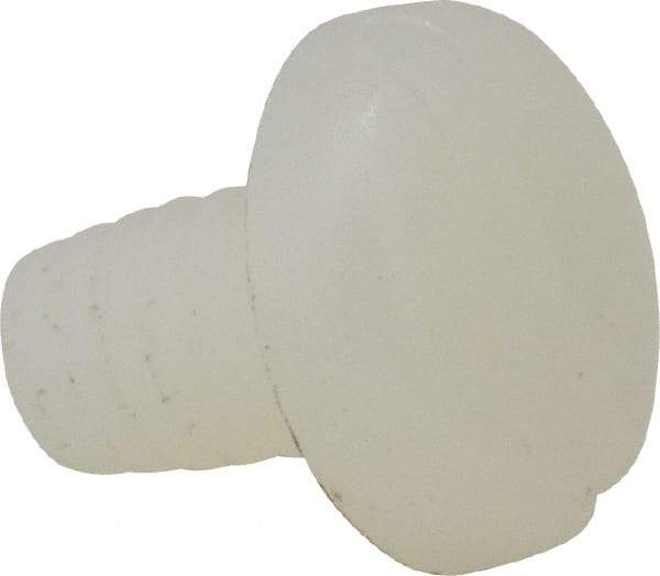 Made in USA - #8-32 UNC, 1/4" Length Under Head Slotted Drive Machine Screw - Pan Head, Grade 6/6 Nylon, Uncoated, Without Washer - Apex Tool & Supply