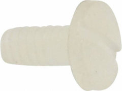Made in USA - #2-56 UNC, 3/16" Length Under Head Slotted Drive Machine Screw - Binding Head, Grade 6/6 Nylon, Uncoated, Without Washer - Apex Tool & Supply
