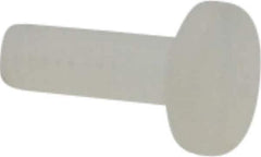 Made in USA - #2-56 UNC, 1/4" Length Under Head Slotted Drive Machine Screw - Binding Head, Grade 6/6 Nylon, Uncoated, Without Washer - Apex Tool & Supply