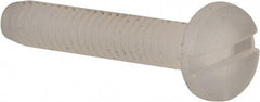 Made in USA - #2-56 UNC, 1/2" Length Under Head Slotted Drive Machine Screw - Binding Head, Grade 6/6 Nylon, Uncoated, Without Washer - Apex Tool & Supply