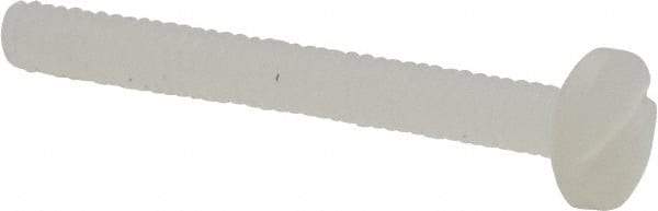 Made in USA - #2-56 UNC, 3/4" Length Under Head Slotted Drive Machine Screw - Binding Head, Grade 6/6 Nylon, Uncoated, Without Washer - Apex Tool & Supply