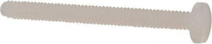 Made in USA - #2-56 UNC, 1" Length Under Head Slotted Drive Machine Screw - Binding Head, Grade 6/6 Nylon, Uncoated, Without Washer - Apex Tool & Supply