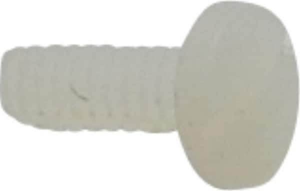 Made in USA - #4-40 UNC, 5/16" Length Under Head Slotted Drive Machine Screw - Binding Head, Grade 6/6 Nylon, Uncoated, Without Washer - Apex Tool & Supply