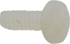 Made in USA - #4-40 UNC, 5/16" Length Under Head Slotted Drive Machine Screw - Binding Head, Grade 6/6 Nylon, Uncoated, Without Washer - Apex Tool & Supply