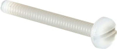 Made in USA - #4-40 UNC, 1" Length Under Head Slotted Drive Machine Screw - Binding Head, Grade 6/6 Nylon, Uncoated, Without Washer - Apex Tool & Supply