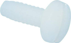 Made in USA - #6-32 UNC, 3/8" Length Under Head Slotted Drive Machine Screw - Binding Head, Grade 6/6 Nylon, Uncoated, Without Washer - Apex Tool & Supply