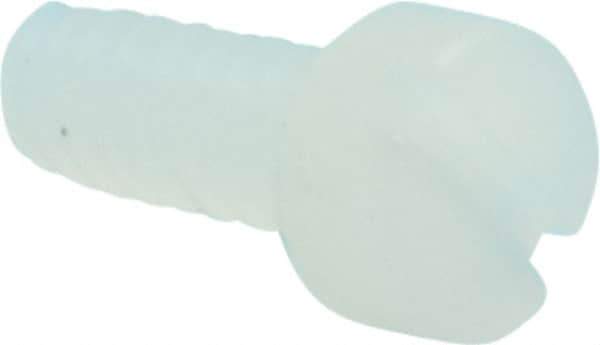 Made in USA - #4-40 UNC, 1/4" Length Under Head Slotted Drive Machine Screw - Fillister Head, Grade 6/6 Nylon, Uncoated, Without Washer - Apex Tool & Supply