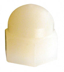 Made in USA - 1/2-13" UNC, 3/4" Width Across Flats, Uncoated Nylon Acorn Nut - 13/16" Overall Height - Apex Tool & Supply