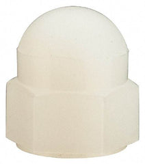 Made in USA - #6-32 UNC, 5/16" Width Across Flats, Uncoated Nylon Acorn Nut - 11/32" Overall Height - Apex Tool & Supply