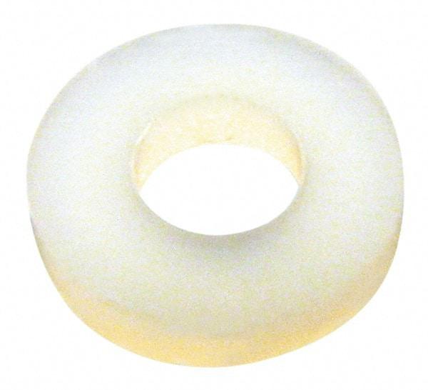 Made in USA - 3/8" Screw, Grade 6/6 Nylon Standard Flat Washer - 9.65mm ID x 5/8" OD, 2.36mm Thick - Apex Tool & Supply