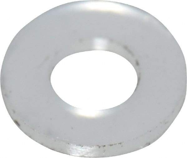 Made in USA - #2 Screw, Grade 6/6 Nylon Standard Flat Washer - 2.39mm ID x 4.78mm OD, 0.51mm Thick - Apex Tool & Supply