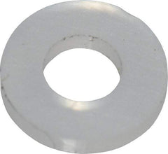 Made in USA - #3 Screw, Grade 6/6 Nylon Standard Flat Washer - 2.64mm ID x 5.59mm OD, 0.79mm Thick - Apex Tool & Supply