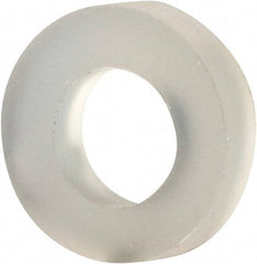 Made in USA - #4 Screw, Grade 6/6 Nylon Standard Flat Washer - 2.84mm ID x 5.23mm OD, 1.35mm Thick - Apex Tool & Supply