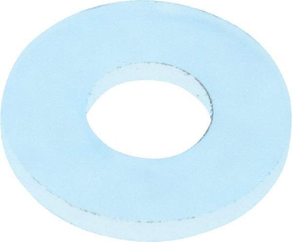 Made in USA - #4 Screw, Grade 6/6 Nylon Standard Flat Washer - 3.05mm ID x 7.11mm OD, 0.76mm Thick - Apex Tool & Supply