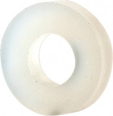 Made in USA - #5 Screw, Grade 6/6 Nylon Standard Flat Washer - 3.3mm ID x 7.24mm OD, 1.52mm Thick - Apex Tool & Supply