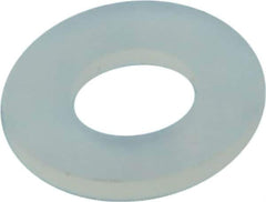 Made in USA - #6 Screw, Grade 6/6 Nylon Standard Flat Washer - 3.96mm ID x 8.13mm OD, 0.79mm Thick - Apex Tool & Supply