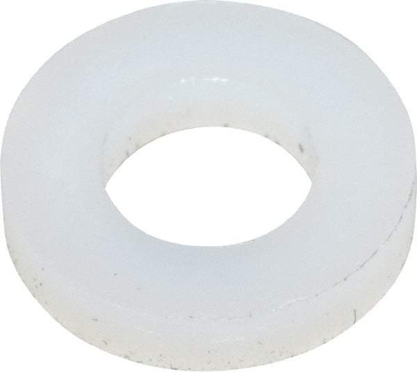 Made in USA - #6 Screw, Grade 6/6 Nylon Standard Flat Washer - 4.11mm ID x 7.92mm OD, 1.57mm Thick - Apex Tool & Supply