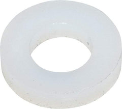Made in USA - #6 Screw, Grade 6/6 Nylon Standard Flat Washer - 4.11mm ID x 7.92mm OD, 1.57mm Thick - Apex Tool & Supply
