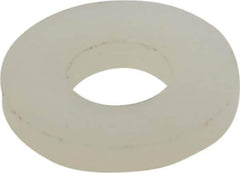 Made in USA - #8 Screw, Grade 6/6 Nylon Standard Flat Washer - 4.5mm ID x 10.36mm OD, 1.57mm Thick - Apex Tool & Supply