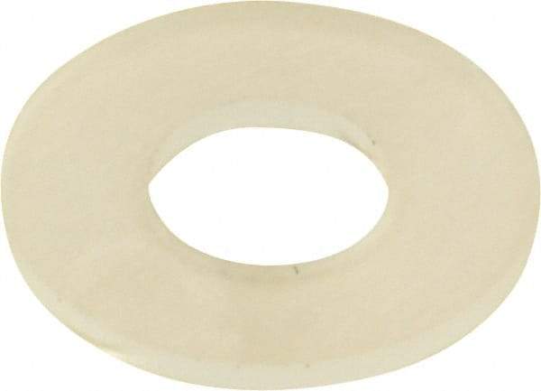 Made in USA - #10 Screw, Grade 6/6 Nylon Standard Flat Washer - 4.95mm ID x 11.1mm OD, 0.79mm Thick - Apex Tool & Supply