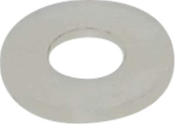 Made in USA - #10 Screw, Grade 6/6 Nylon Standard Flat Washer - 5.08mm ID x 11.43mm OD, 1.22mm Thick - Apex Tool & Supply