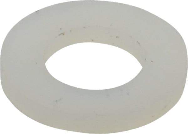 Made in USA - 1/4" Screw, Grade 6/6 Nylon Standard Flat Washer - 6.4mm ID x 11.99mm OD, 1.5mm Thick - Apex Tool & Supply