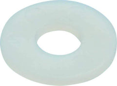 Made in USA - 1/4" Screw, Grade 6/6 Nylon Standard Flat Washer - 6.6mm ID x 17.45mm OD, 1.52mm Thick - Apex Tool & Supply