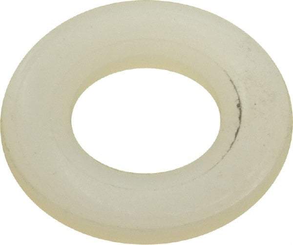 Made in USA - 3/8" Screw, Grade 6/6 Nylon Standard Flat Washer - 9.91mm ID x 19.05mm OD, 1.57mm Thick - Apex Tool & Supply