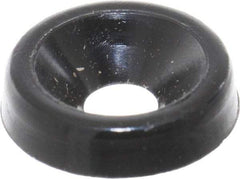 Made in USA - 2.54mm Thick, Black Oxide Finish, Nylon, Standard Countersunk Washer - 3.63mm ID x 11.1mm OD - Apex Tool & Supply