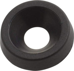 Made in USA - 2.92mm Thick, Black Oxide Finish, Nylon, Standard Countersunk Washer - 4.34mm ID x 12.95mm OD - Apex Tool & Supply