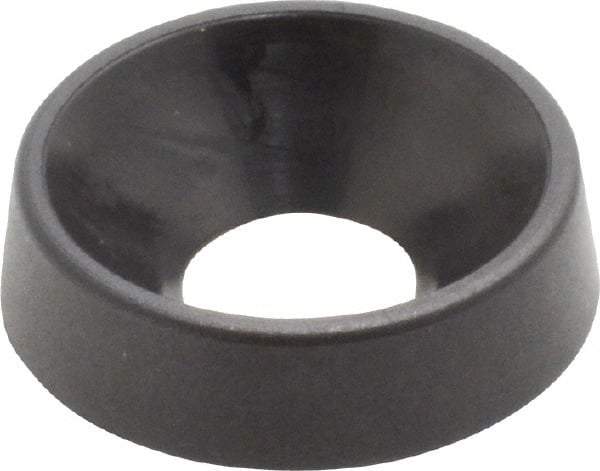 Made in USA - 4.57mm Thick, Black Oxide Finish, Nylon, Standard Countersunk Washer - 6.6mm ID x 17.35mm OD - Apex Tool & Supply