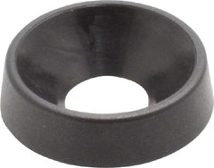 Made in USA - 4.57mm Thick, Black Oxide Finish, Nylon, Standard Countersunk Washer - 6.6mm ID x 17.35mm OD - Apex Tool & Supply