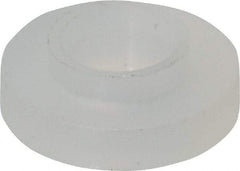 Made in USA - #4 Screw, 1/32" Shoulder Length, Nylon Shoulder Washer - Natural, 0.235" Flange Diam, 3/64" Flange Thickness, 0.115" ID, 0.145" OD - Apex Tool & Supply