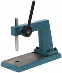 JT&M - 5/8" Ram, 6" Throat Depth, 1/4 Ton Manual Arbor Press - 5" Max Work Height x 12" Max Work Width, 12:1 Leverage Ratio, 5" Base Width x 12" Base Depth - Apex Tool & Supply