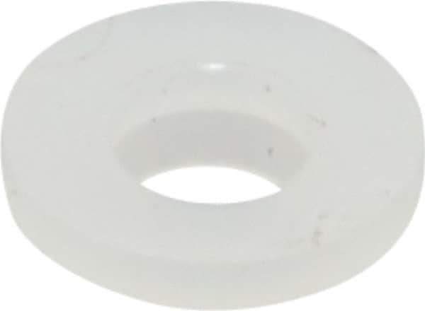 Made in USA - #6 Screw, 3/64" Shoulder Length, Nylon Shoulder Washer - Natural, 0.29" Flange Diam, 3/64" Flange Thickness, 0.14" ID, 0.17" OD - Apex Tool & Supply