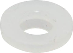 Made in USA - #6 Screw, 3/64" Shoulder Length, Nylon Shoulder Washer - Natural, 0.29" Flange Diam, 3/64" Flange Thickness, 0.14" ID, 0.17" OD - Apex Tool & Supply