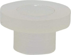 Made in USA - #8 Screw, 1/8" Shoulder Length, Nylon Shoulder Washer - Natural, 11/32" Flange Diam, 1/16" Flange Thickness, 0.173" ID, 0.205" OD - Apex Tool & Supply