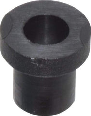Made in USA - #2 Screw, 1/8" Shoulder Length, Nylon Shoulder Washer - Black, 0.181" Flange Diam, 3/64" Flange Thickness, 0.09" ID, 0.12" OD - Apex Tool & Supply