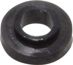Made in USA - #4 Screw, 1/32" Shoulder Length, Nylon Shoulder Washer - Black, 0.235" Flange Diam, 3/64" Flange Thickness, 0.115" ID, 0.145" OD - Apex Tool & Supply
