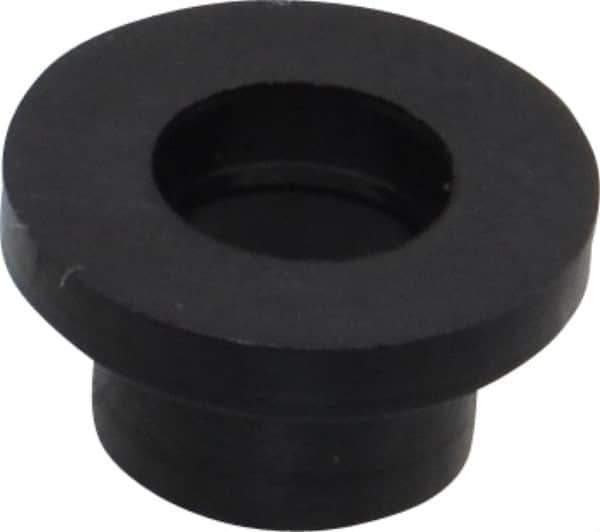 Made in USA - #10 Screw, 9/64" Shoulder Length, Nylon Shoulder Washer - Black, 0.399" Flange Diam, 1/16" Flange Thickness, 0.2" ID, 0.26" OD - Apex Tool & Supply