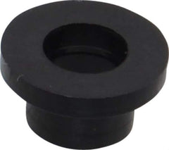 Made in USA - #10 Screw, 9/64" Shoulder Length, Nylon Shoulder Washer - Black, 0.399" Flange Diam, 1/16" Flange Thickness, 0.2" ID, 0.26" OD - Apex Tool & Supply