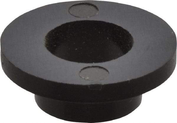 Made in USA - 1/4" Screw, 1/8" Shoulder Length, Nylon Shoulder Washer - Black, 0.513" Flange Diam, 1/16" Flange Thickness, 0.26" ID, 5/16" OD - Apex Tool & Supply