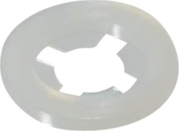 Made in USA - 1/4" Screw, 0.234" ID, Nylon Internal Tooth Lock Washer - 19/32" OD, Grade 6/6 - Apex Tool & Supply