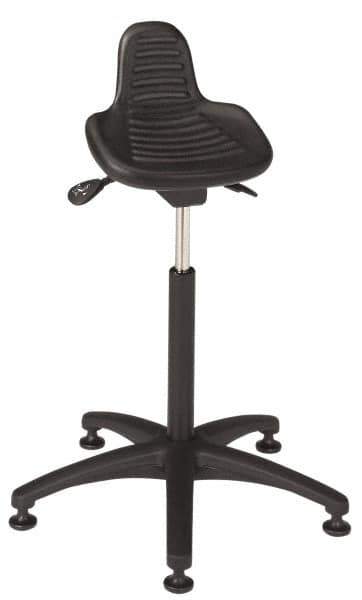 Bevco - Sit-Stand Stool - Polyurethane Seat, Black - Apex Tool & Supply